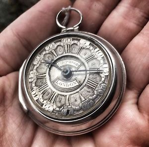 Minty 1758 Edmund Orpwood Verge Fusee. Champleve Dial.