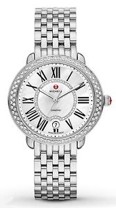 Michele MWW21B000030 New Serein 16mm Mother of Pearl 134 Diamonds Dial Watch