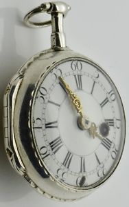 18th C Imperial Russian Cathrine II award silver Verge Fusee Oignon Watch