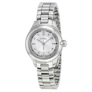 Ebel Onde Silver Diamond DIal Stainless Steel Ladies Watch 1216092