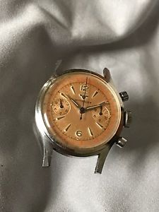 Vintage Wittnauer Chronograph Telemeter Watch Stainless Steel w Amazing Patina