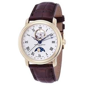 Frederique Constant 335MC4P5 Men's Silver Dial Moon Phase Watch