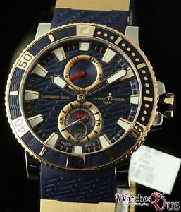 Ulysse Nardin NEW Maxi Marine Diver 265-90-3/93 Titanium Box/Paper/Warranty #UN6