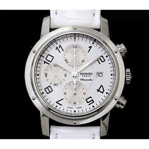 Auth HERMES Clipper Chronograph CP1 910 Automatic Men's Watch 70173656