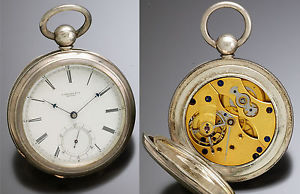 Rare Antique Key Wind Series I Howard with 15-Jewels in Coin Silver Case CA1860s