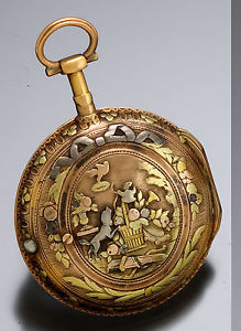 Antique Multicolor 18K Gold Verge Pocket Watch by Jean Baptiste Le Noir CA1770s
