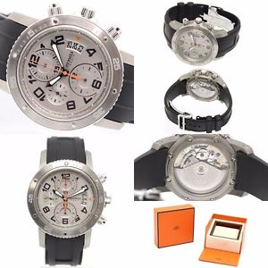 Hermes Clipper Chronograph Diver CP2.941 CP 2.941 Titanium Watch Used W/ Box