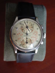 VINTAGE MENS SWISS GALLET CHRONOGRAPH MULTICHRON REGULATOR DIAL WRIST WATCH