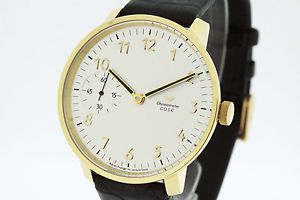 VENTURA myEGO Frutiger Ref. VM22.01 solid 18K Gold Chronometer Unitas 6498 (2401