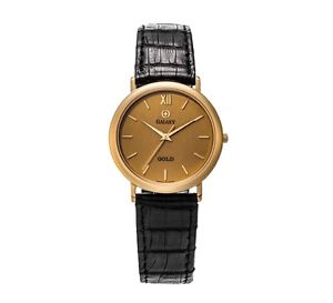 Brand GALAXY 18K Gold MEN Luxury Sapphire Crocodile Leather Analog Quartz watch