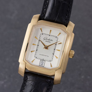 GLASHÜTTE ORIGINAL SENATOR 18K GOLD AUTOMATIK HERRENUHR KARREÈ VP: 14100,- €