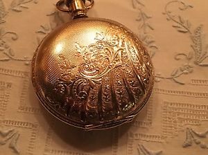 Antique 14 Karat Solid Gold Waltham Openface Pocket Watch 1897 RARE