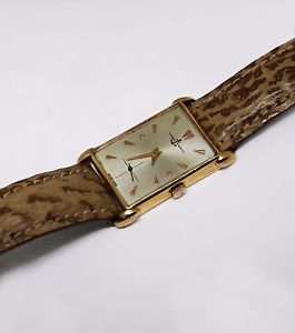 Vintage Rectangular Ulysse Nardin 18Kt Pink Gold Chronometer