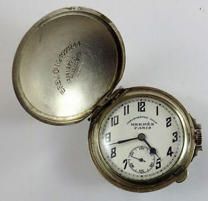 OLD HERMES GOLF BALL HUNTER POCKET WATCH. CHRONOMETRE GOLF
