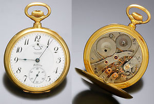 Scarce 18K 23-Jewel Waltham Premier Maximus Pocket Watch with Up/Dn Indicator