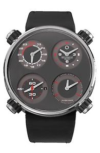 Meccaniche Veloci Men's W124N111371016 Automatic 4 Time Zone Rubber Date Watch