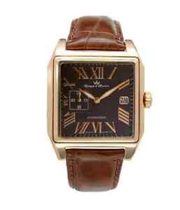 Yonger & Bresson Men's YBH 8336-03 Montfort Automatic Luminous Leather Watch