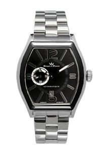 Yonger & Bresson Men's YBH 8342-01 M Chenonceau Automatic Black Dial Steel Watch