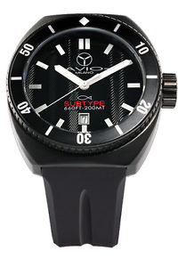 Avio Milano Men's AVI SUB BK BK Subtype Black PVD Steel Luminous Date Watch