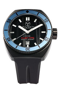 Avio Milano Men's AVI SUB BK BL Subtype Blue Bezel Luminous Dial Date Watch
