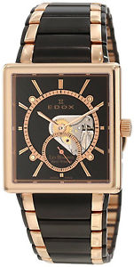 Edox Les Bemonts 72012 357RN NIR Mens Mechanical-Hand-Wind Steel Watch BOGO FREE