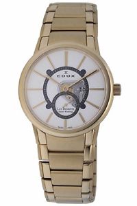 Edox Men's 72011 37J AID Les Bemonts Gold IP Steel Hand Winding Wristwatch
