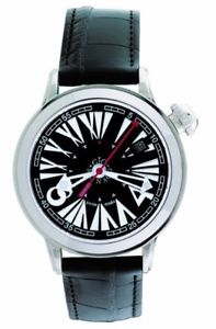 Gio Monaco Women's 388-A  Automatic Black Alligator Leather Watch BOGO FREE
