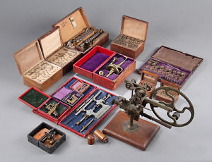 LOT ANTIQUE 1900S WATCHMAKERS TOOLS ROUNDUP TOPPING LATHE AND MUCH MORE