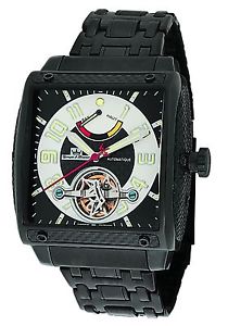 Yonger and Bresson Men's YBH 8318-01 M Automatic Square Black IP Steel Watch