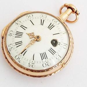 G.H Nagel French 18K pure gold  verge fusee pocket watch  No