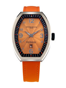 Montres De Luxe Women's EXL A 8302 Estremo Lady Orange Leather Luminous Watch