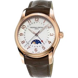 Frederique Constant FC-330RM6B4 Men's Leather Rose Gold Automatic Moon PH Watch