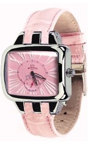 Gio Monaco Women's 222-A Hollywood Rectangular Pink Leather Watch BOGO FREE