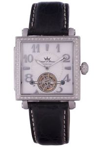 Yonger & Bresson Men's YBD 8513-10 Automatic Diamonds Black Leather Wristwatch