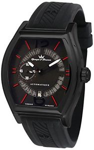 Yonger & Bresson Men's YBH 8342-13 Chenonceau Automatic Black Rubber Date Watch