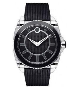 MOVADO Swiss "Master" Automatic Black Dial Rubber Strap Men's Watch - 606295