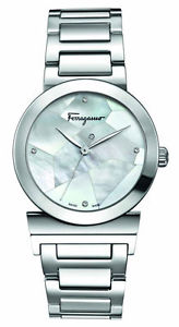 Ferragamo Women's FG2040013 Grande Maison Steel MOP Mosaic Dial Diamond Watch