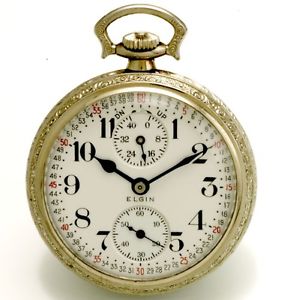 Mint 19 Jewel Elgin B.W. Raymond Railroad Pocket Watch with Up/Down Indicator