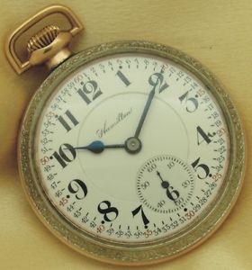 16s Hamilton 21J Model 960 2-Tone Gold Fill Case Pocket Watch, Excellent Running