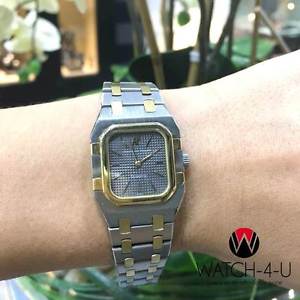 Iconic Audemars Piguet Royal Oak Square 25mm Quartz 18k Yellow-Gold Ladies Watch