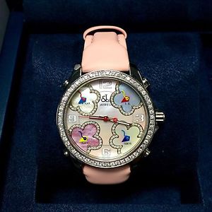 40.50mm JACOBS &Co. 5 Time Zone SS Ladies Watch FACTORY DIAMONDS & Original Band