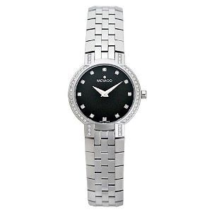 Movado FACETO Women's 40mm Steel Bracelet & Case Quartz Watch 605586