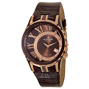 Edox Grand Ocean Women's Swiss Automatic Watch - 37008-1-357BRR-BRIR