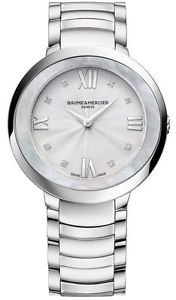 BRAND NEW BAUME ET MERCIER PROMSESSE 10157 SWISS QUARTZ LADIES DIAMOND WATCH