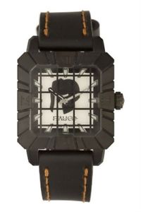 Italico Men's ITGP02-F Gladiatore Sqaure Black IP Luminous Leather Watch
