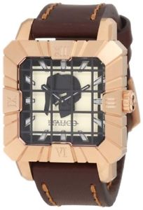 Italico Men's ITGR03-F Gladiatore Sqaure Rose Gold IP Luminous Leather Watch