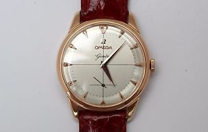 Vintage genuine OMEGA GENEVE 2748 men's 18K gold watch fully revised