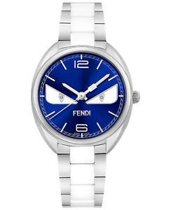 Fendi Women's Swiss Momento Fendi Bugs Diamond Accent Two-Tone Ceramic Watch