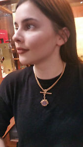 A Beautiful Solid 9Ct  Rose Gold Double Albert Watch Chain & Fob 40cm 54.6 grams