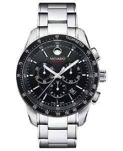 45% Off Movado 800 Chr Qtz Blk Dial Men's Wtch 2600094 - NEW from authorized dlr